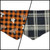 Longhorns/Black Plaid Reversible Bandana (Medium)