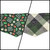 Cookie Tester/Green Plaid Reversible Tie-on Bandana (X-Small)