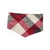 Christmas Mushrooms/Red Plaid Reversible Tie-on Bandana (X-Small)