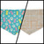 Easter Bunny Paw Prints/ Peach Gingham Plaid Reversible Tie-on Bandana (Medium)