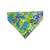 Wild Blossoms/ Artichoke Plaid Reversible Slide-on Bandana (Medium)