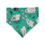 Easter Ghosts/ Black Plaid Slip-on Scrunchie Bandana (Medium/Large)