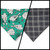 Easter Ghosts/ Black Plaid Slip-on Scrunchie Bandana (Large/X-Large)