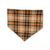 Astros/ Orange Plaid Slip-on Scrunchie Bandana (Small)