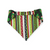 Christmas Cactus/Whimsical Stripes Slip-on Scrunchie Bandana (Large/X-Large)