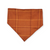 Longhorns/Orange Plaid Slip-on Scrunchie Bandana (Medium/Large)