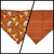 Longhorns/Orange Plaid Slip-on Scrunchie Bandana (Medium/Large)