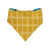 Brewery Buddy (Blue)/Mustard Plaid Slip-on Scrunchie Bandana (Large)
