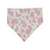 Ambleside Cobblestone Gray/Pink Cow Spots Slip-on Scrunchie Bandana (Large)
