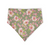 Ambleside Cobblestone Gray/Pink Cow Spots Slip-on Scrunchie Bandana (Large/X-Large)