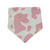 Ambleside Cobblestone Gray/Pink Cow Spots Slip-on Scrunchie Bandana (XX-Small)