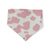 Ambleside Cobblestone Gray/Pink Cow Spots Slip-on Scrunchie Bandana (Small)