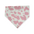 Ambleside Cobblestone Gray/Pink Cow Spots Plaid Slip-on Scrunchie Bandana (Medium/Large)