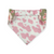 Ambleside Cobblestone Gray/Pink Cow Spots Plaid Slip-on Scrunchie Bandana (Medium/Large)