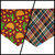 Fiesta/ Burgundy Tartan Plaid Tie-on Bandana (Large)