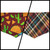 Fiesta/ Burgundy Tartan Plaid Reversible Tie-on Bandana (X-Small)