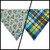 Junk Food/ Distressed Plaid Reversible Slide-on Bandana (Medium)