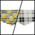 Watercolor Lemons/Black & White Plaid Reversible Tie-on Bandana (X-Small)