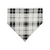 Watercolor Lemons/Black & White Plaid Slip-on Scrunchie Bandana (Large/X-Large)