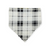 Watercolor Lemons/Black & White Plaid Slip-on Scrunchie Bandana (Large/X-Large)