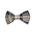 Gray & Tan Plaid Bowtie - 5"
