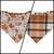 Cowboy Halloween/Burnt Orange Plaid Slip-on Scrunchie Bandana (Medium/Large)