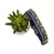 Navy Striped Pineapple Reflective Dog Collar (Large)