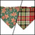 Cowboy Christmas/Glittery Christmas Plaid Reversible Slip-on Scrunchie Bandana (Medium/Large)