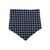 Watercolor Poppy/Navy Windowpane Plaid Reversible Tie-on Bandana (Large)