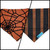 Velvet Spider Webs/Halloween Stripe Reversible Slip-on Scrunchie Bandana (Small) Velvet Spider Webs/Halloween Stripe Reversible Slip-on Scrunchie Bandana (Small)