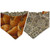 Pumpkin Patch/Tan Paisley Slip-on Scrunchie Bandana (X-Small)