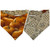 Pumpkin Patch/Tan Paisley Reversible Slip-on Scrunchie Bandana (Small)