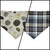 Pumpkin Quilt/Gray & Tan Plaid Reversible Tie-on Bandana (Small)