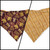 Bobcats /Mustard Mudcloth Slip-on Scrunchie Bandana (Medium)