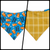 Brewery Buddy (Blue)/Mustard Plaid Slip-on Scrunchie Bandana (Medium)