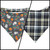 Lick or Treat/Plaid Reversible Slip-on Scrunchie Bandana (X-Large)