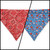Red Bandana/Patriotic Stars Reversible Slide-on Bandana (Medium)