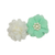 Mint & White Collar Flower Set
