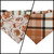 Cowboy Halloween/Burnt Orange Plaid Slip-on Scrunchie Bandana (Small/Medium)