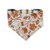 Cowboy Halloween/Burnt Orange Plaid Slip-on Scrunchie Bandana (Small/Medium)