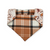 Cowboy Halloween/Burnt Orange Plaid Slip-on Scrunchie Bandana (Small/Medium)