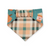 Fall Favorites/ Peach Plaid Slip-on Scrunchie Bandana (Small/Medium)