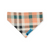 Fall Favorites/ Peach Plaid Reversible Slide-on Bandana (X-Small)