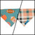 Fall Favorites/ Peach Plaid Reversible Slide-on Bandana (X-Small)