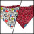 Texas Symbols/Red Paisley Reversible Slip-on Scrunchie Bandana (Small)