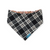Retro Trick-or-Treat/Black & Gray Plaid Slip-on Scrunchie Bandana (Medium)