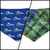 Mavericks/Distressed Plaid Reversible Tie-on Bandana (Small)