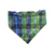 Mavericks/Distressed Plaid Reversible Slip-on Scrunchie Bandana (Large/X-Large)
