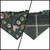 Just a Pup/Dark Green Plaid Reversible Slip-on Scrunchie Bandana (X-Small/Small)