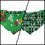 Green Grouchy/Buffalo Plaid Snowflakes Slip-on Scrunchie Bandana (Small/Medium)